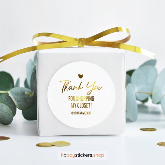 Thank You For Shopping My Closet! Stickers & Labels with your custom wording - Picture 7 of 17